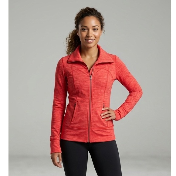 lululemon athletica Jackets & Blazers - Lululemon Define Full Zip Jacket Heathered Red Orange Womens Size 4 Activewear